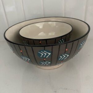 Potters Workshop for West Elm Bowls with Geometric Pattern (2)